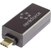 Renkforce RF-3386050 Kabelschnittstellen-/Gender-Adapter USB-C RJ-45 Schwarz (RF-3386050)