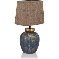 Opviq , TM167, lampes de table, bleu, métal, 30 x 30 x 48 cm