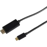 S-Conn S/CONN 10-57045 video cable adapter 3 m HDMI Type A (Standard) USB Type-C Black