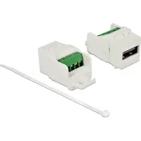 DeLOCK 86376 Keystone Modul USB 2.0 A Buchse zu Terminalblock weiß
