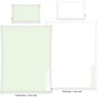 Herding Klaus GmbH Garniture de lit Bench Pastelmint/Blanc (Parure de lit, 160 x 210 cm)