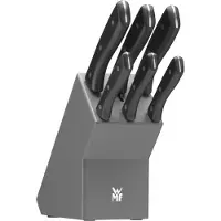 WMF Bloc à couteaux , ensemble de 7 couteaux, ensemble de couteaux de cuisine avec support, comprenant 6 couteaux
