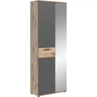 Ebuy24 Mason armoire de rangement 2 portes chêneReproduction, miroir.