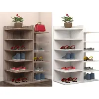 VCM XXL bois Grande armoire à chaussures Commode à chaussures Grande étagère à chaussures Enosa 12 compartiments