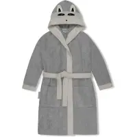 Normani Peignoir ' Malia ' gris / gris foncé / noir