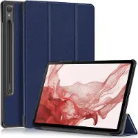 Cover-Discount Galaxy Tab S9 - Étui Smart Tri-fold bleu foncé (Samsung Galaxy Tab S9), Étui pour tablette, Bleu