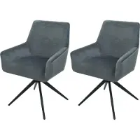 Mendler Chaise de salle à manger -L91 (lot de 2)