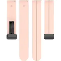 Cover-Discount Bracelet de remplacement en silicone 20mm rose (20 mm, Silicone), Sangles de montre, Rose