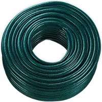 Relaxdays Tuyau d'arrosage 70 m, tuyau d'arrosage universel, 1/2 pouce, pour l'arrosage des parterres et de la pelouse, en plastique, vert foncé