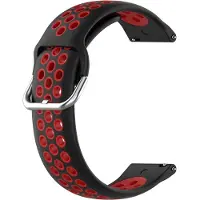 Cover-Discount 20mm Silicone Bracelet Sport troué rouge (20 mm, Silicone), Sangles de montre, Rouge