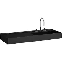 Laufen Kartell lavabo, encastré, tablette à gauche, 1 trou pour robinet, sans trop-plein, 1200x460mm, H8133337161111