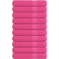 vidaXL Serviettes 10 pcs rose 100x200 cm 360 g/m² 100% coton