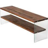 Skye Decor , Aqua TV - Chesnut, Meubles TV, Naturel, verre, 140 x 45 x 35 cm
