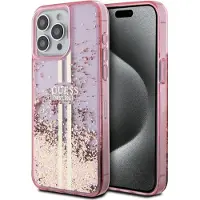 GUESS Guhcp15llfcsegp Iphone 15 Pro 6.1 Liquid Stripes Phone Case Clair