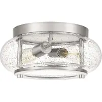 Elstead Lighting Plafonnier, métal verre, nickel, D 30,5 cm