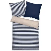 Tom Tailor Percale à rayures Dark Navy/Sunny Sand