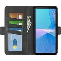 Screen Guard Professional Housse cuir Sony Xperia 10 IV CardLounge (Sony Xperia 10 IV), Coque pour téléphone portable, Noir