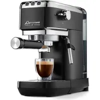 Tchibo Machine à espresso à porte-filtre "Lapressa, Machines à expresso, Noir, Argent