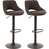 Mendler Lot de 2 tabourets de bar -N64