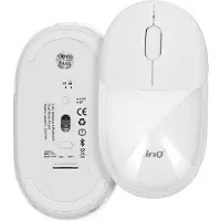 LINQ Souris Sans fil Optique Bluetooth ou WiFi 2.4 GHz LED RGB Dongle USB Blanc
