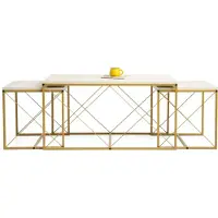 Skye Decor , Defne - Or, Travertine, Tables basses, Travertin, 100 x 52 x 50 cm