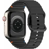 Cover-Discount Apple Watch 42/41/40mm - Bracelet sport en silicone de remplacement (Silicone), Sangles de montre, Noir