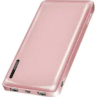 Logilink Prüfen (10000 mAh, 12 W), Chargeur de secours, Pink, Or