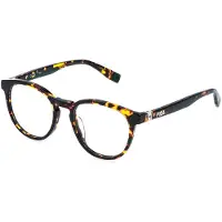 FILA Lunettes de Vue - - VFI989 - Acétate marron (Avana maculata gialla lucida) - Forme ronde - 51/19/145