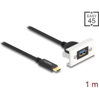 DeLOCK Easy 45 Modul USB 10 Gbps USB-A Buc. zu USB-C Stecker