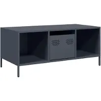 vidaXL Table basse anthracite 101,5x50x43,5 cm Acier laminé à froid