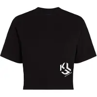 Karl lagerfeld Jeans A2w17076 Cropped Short Sleeve T-shirt Noir XL Femme