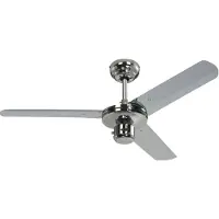 WESTINGHOUSE Ventilateur de plafond Industrial chromé silencieux 122 cm - , Industrial, Gris, Métal, Moderne