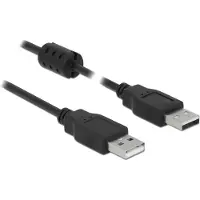 DeLOCK 5m, 2xUSB 2.0-A câble USB USB 2.0 USB A Noir