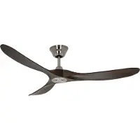 CasaFan Ventilateur de plafond ECO GENUINO chrome/noyer 152 cm - , Eco Genuino, Bois, Salon / séjour, Bois, Moderne