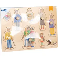 Small Foot Puzzle en bois Famille Junior - - 9 pièces - Blanc - Multicolore