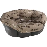 Ferplast Coussin Ferplast Pour Chien Et Chats Coussin Sofa 4 Coussin De Rechange Rembourré Pour Corbeille En Plastique Coton Doux Lavable Réglable Avec Cordon Élastique 64 X 48 X H 25 Cm Marron