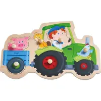 Haba Puzzle - 6 Briques - Bois - Tracteur - - UneTaille - Puzzle