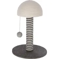 Kerbl Kratzsäule Funghi (Farbe grau, Höhe: 42 cm, inklusive Spielball) 81626