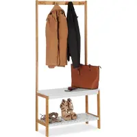 Relaxdays Penderie et banc, multifonctionnel