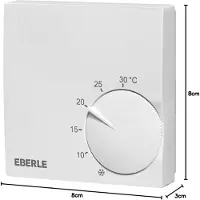 Eberle Régulateur de température ambiante AP blanc polaire
