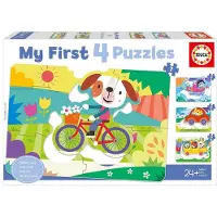 Educa Puzzle 4 en 1 pièces Mes Véhicules 18898