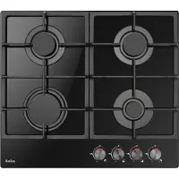 Amica Pgca 6100 Apb Glass Gas Hob 60 Cm 4 Burners Noir