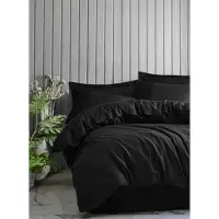 L'essentiel Maison , Dama- CTN3657, Noir, couettes, 100% satin de coton