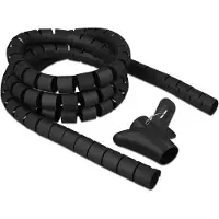 DeLOCK Gaine spirale avec outil d'insertion 2,5 m x 30 mm noir - Deloc