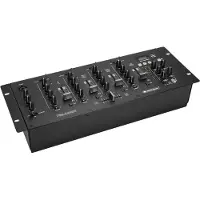 Omnitronic PM-444Pi Table de mixage DJ 4 canaux avec lecteur & interface USB (Clubmixer), Table de mixage, Noir