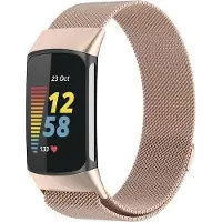 Cover-Discount Fitbit Charge 5 (Acier inoxydable), Sangles de montre, Beige