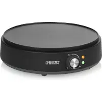 Princess Deluxe Crêpière voyant lumineux, revêtement anti-adhésif noir