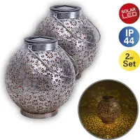 Näve Lampe solaire de jardin Lanterne set de 2 boules Lampe solaire d'extérieur solaire 5285459