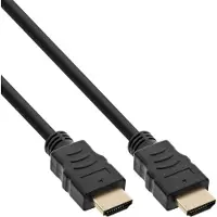 InLine Premium haut débit (1 m), Câble vidéo, Noir, Or