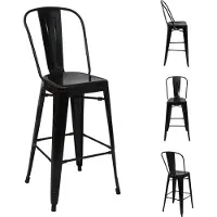 MCW Tabouret de bar -A73 Métal (lot de 4)